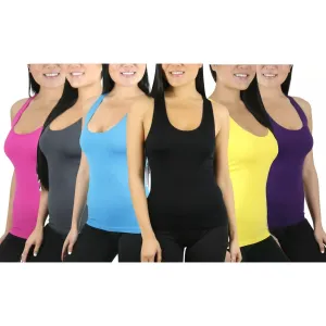6-Pack: Women's Layering Racerback Seamless Tank Tops