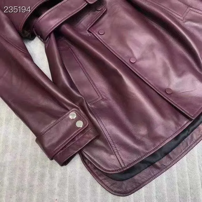 Autumn Genuine Leather Jacket Fashion Real Sheepskin
