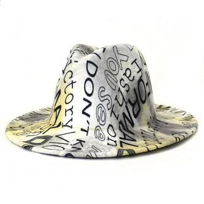Camouflage or Tie Dye or Variety Print Wool Fedora Hats