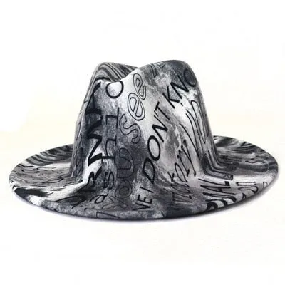Camouflage or Tie Dye or Variety Print Wool Fedora Hats