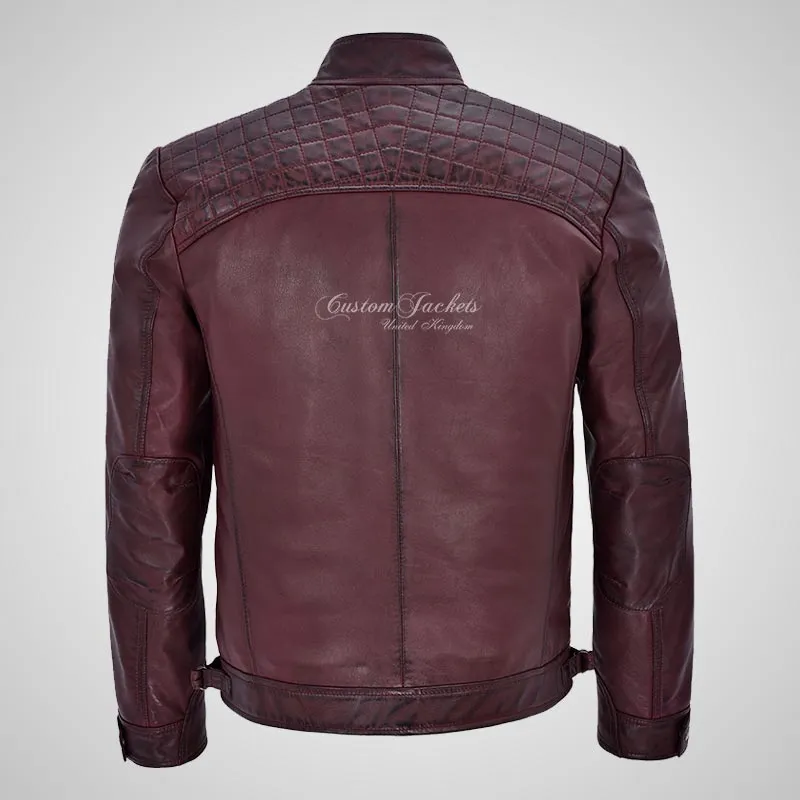 CONRAD Mens Leather Biker Jacket Real Leather Jacket