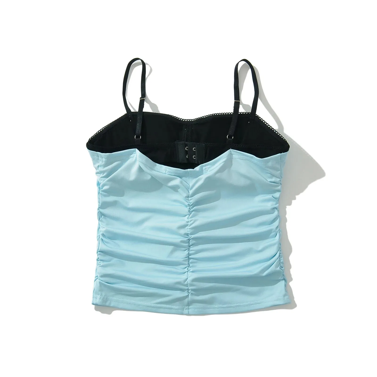 Contrast Color Camisole Top With Paded Bra