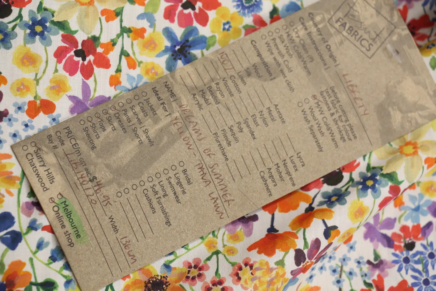 Dreams Of Summer Yellow - Liberty Tana Lawn