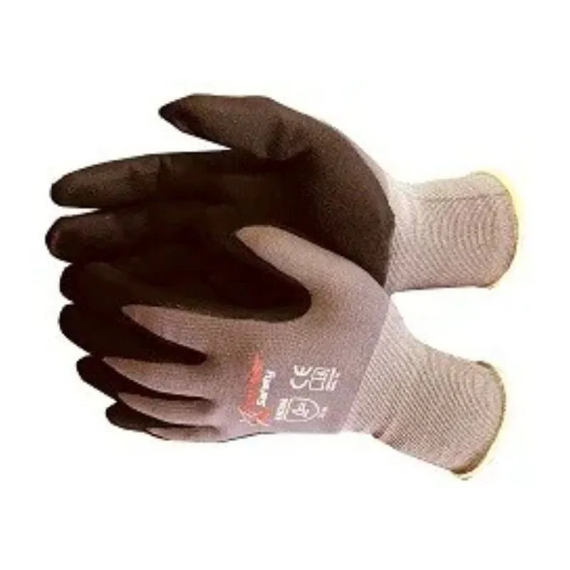 Flex Optima nitrile rough palm lycra nylon gloves Abrasion-Lv3