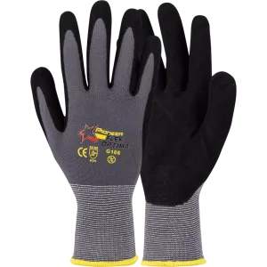 Flex Optima nitrile rough palm lycra nylon gloves Abrasion-Lv3