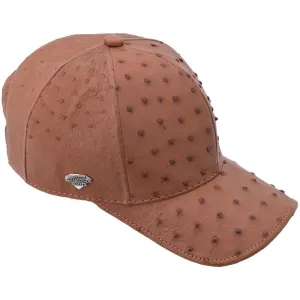 Gorra Original  Piel Avestruz Cognac