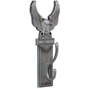 Harley-Davidson Up-Winged Eagle W/ Bar & Shield Logo Coat Hook, Zinc Cast HDL-10143
