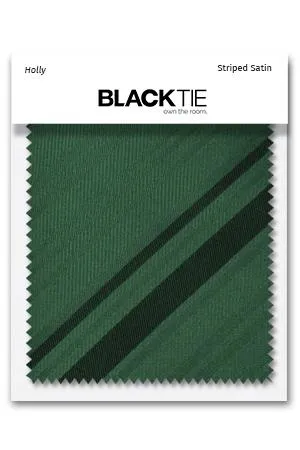 Holly Striped Satin Fabric Swatch
