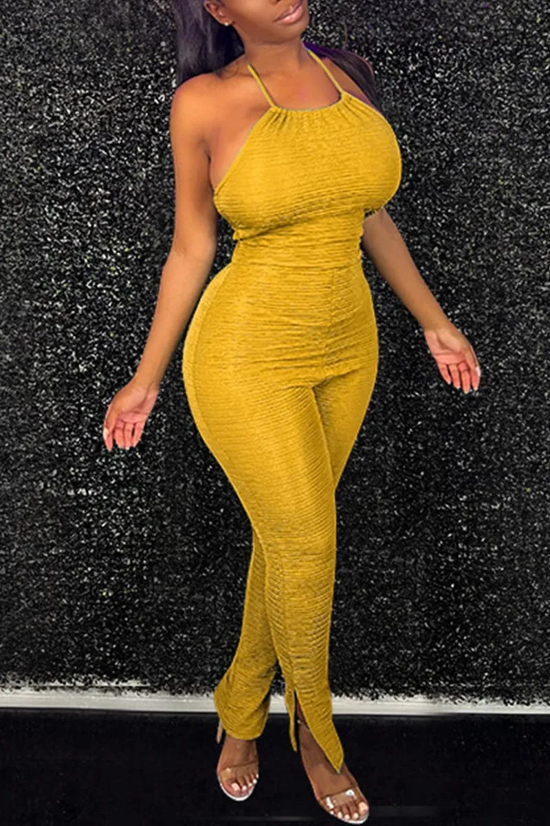 JB210 Halter Backless Jumpsuits