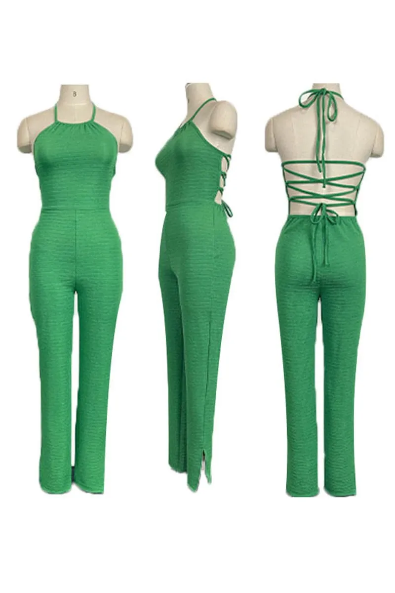 JB210 Halter Backless Jumpsuits