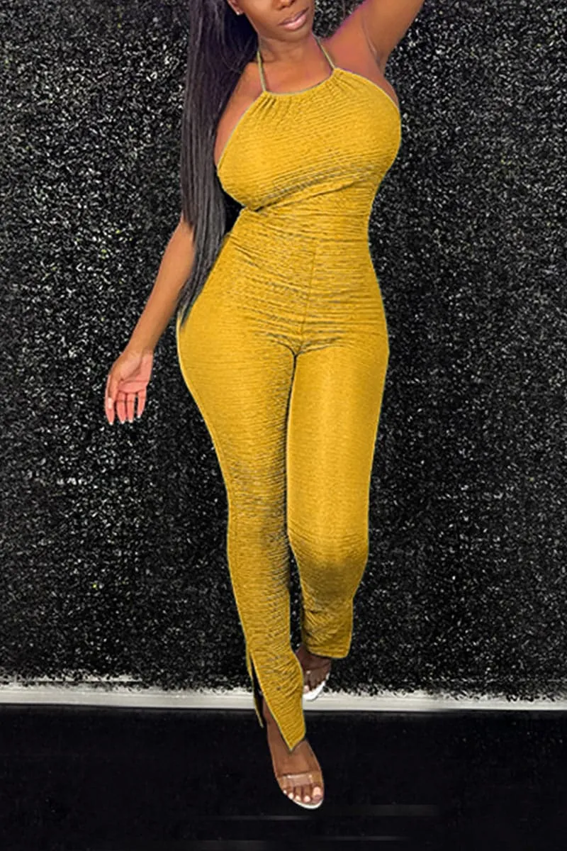 JB210 Halter Backless Jumpsuits