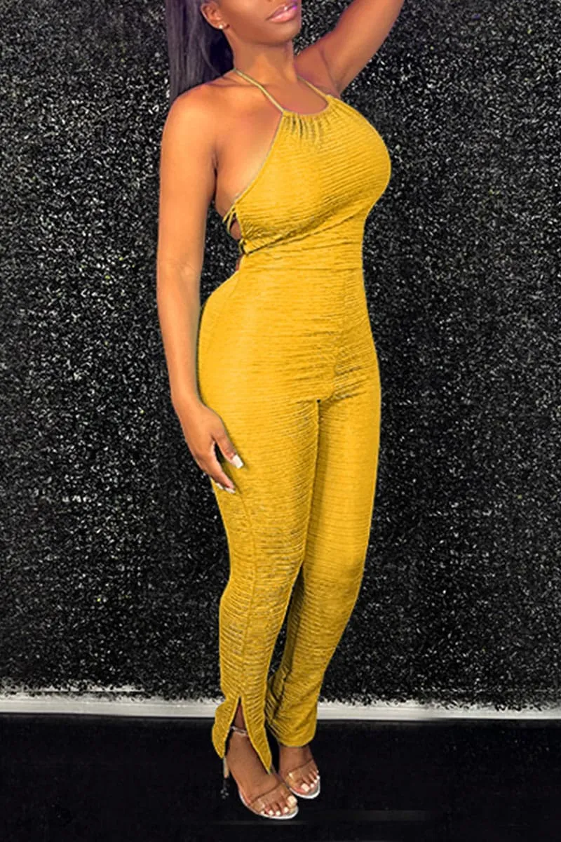 JB210 Halter Backless Jumpsuits