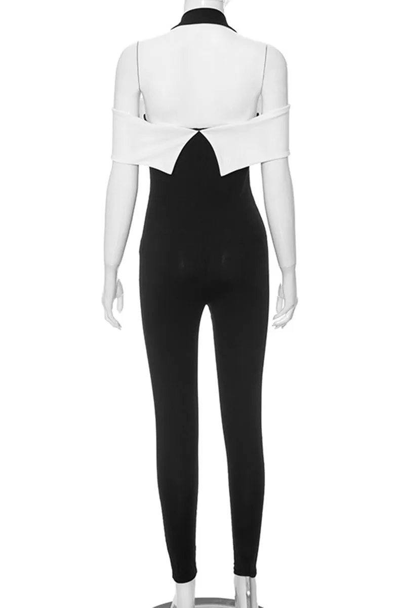JK0232 Halter Off Shoulder Jumpsuits