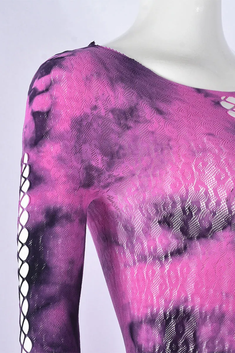 JM0560 Tie Dye Sheer Jumpsuits