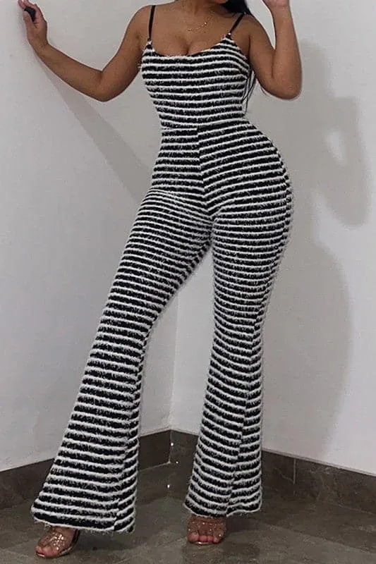 JY437 Stripes Camisole Jumpsuits