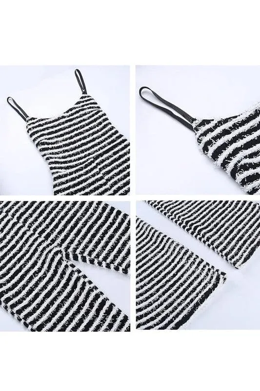 JY437 Stripes Camisole Jumpsuits