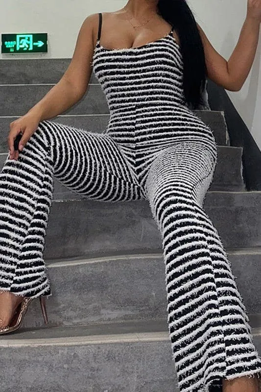 JY437 Stripes Camisole Jumpsuits