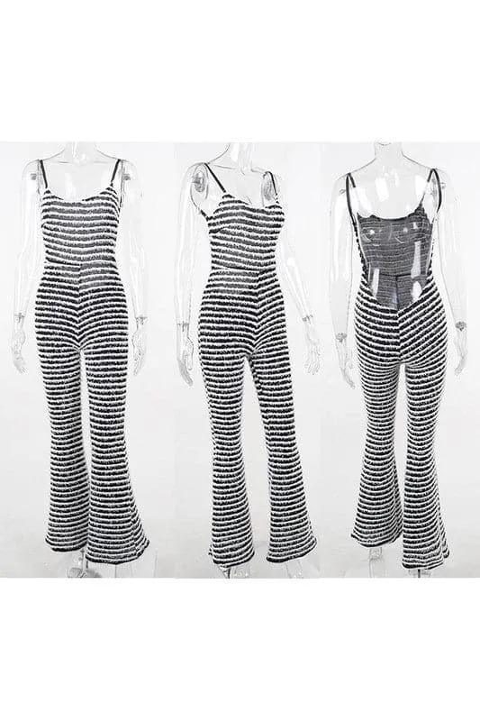 JY437 Stripes Camisole Jumpsuits