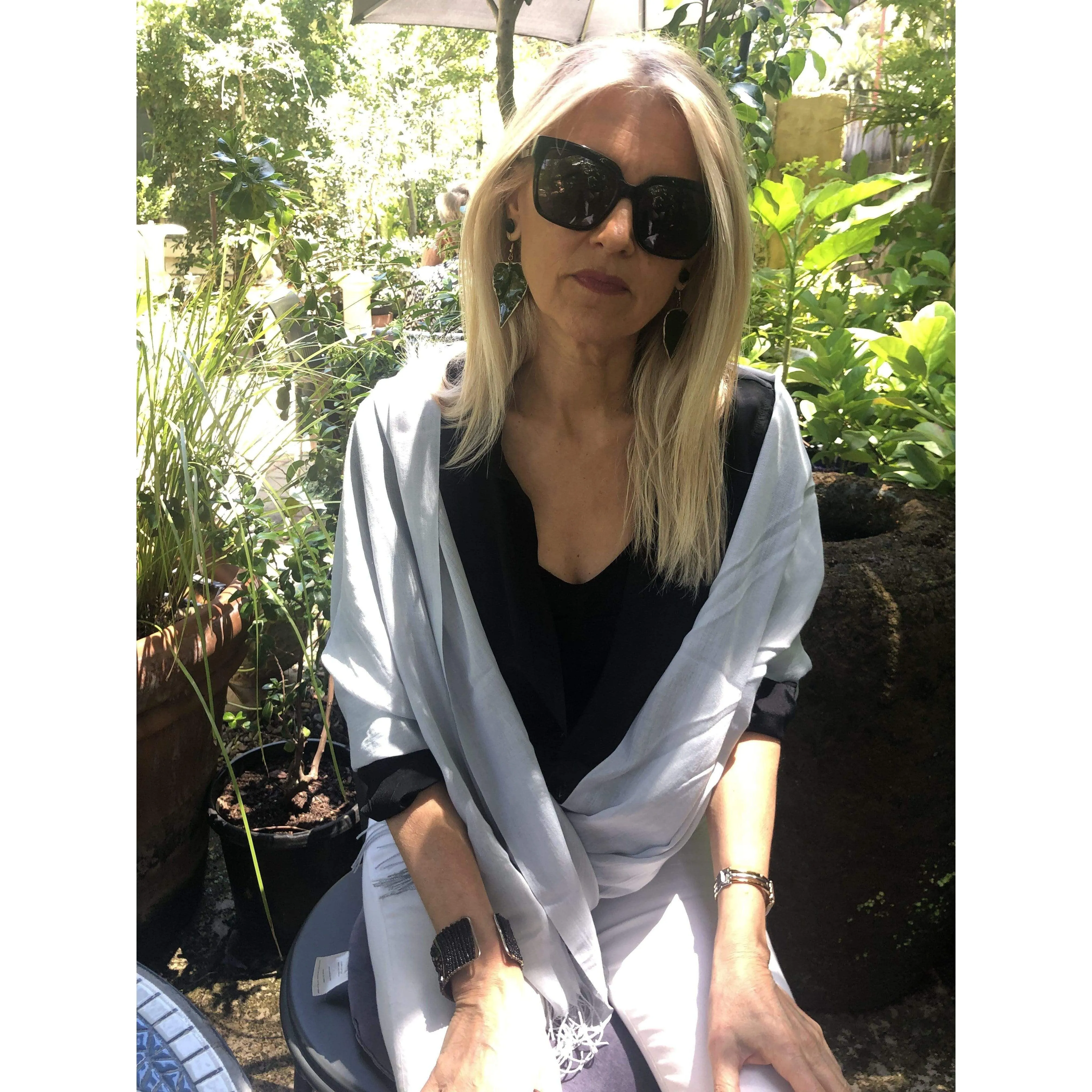 🕊Light Grey Pashmina Shawl - Lightweight