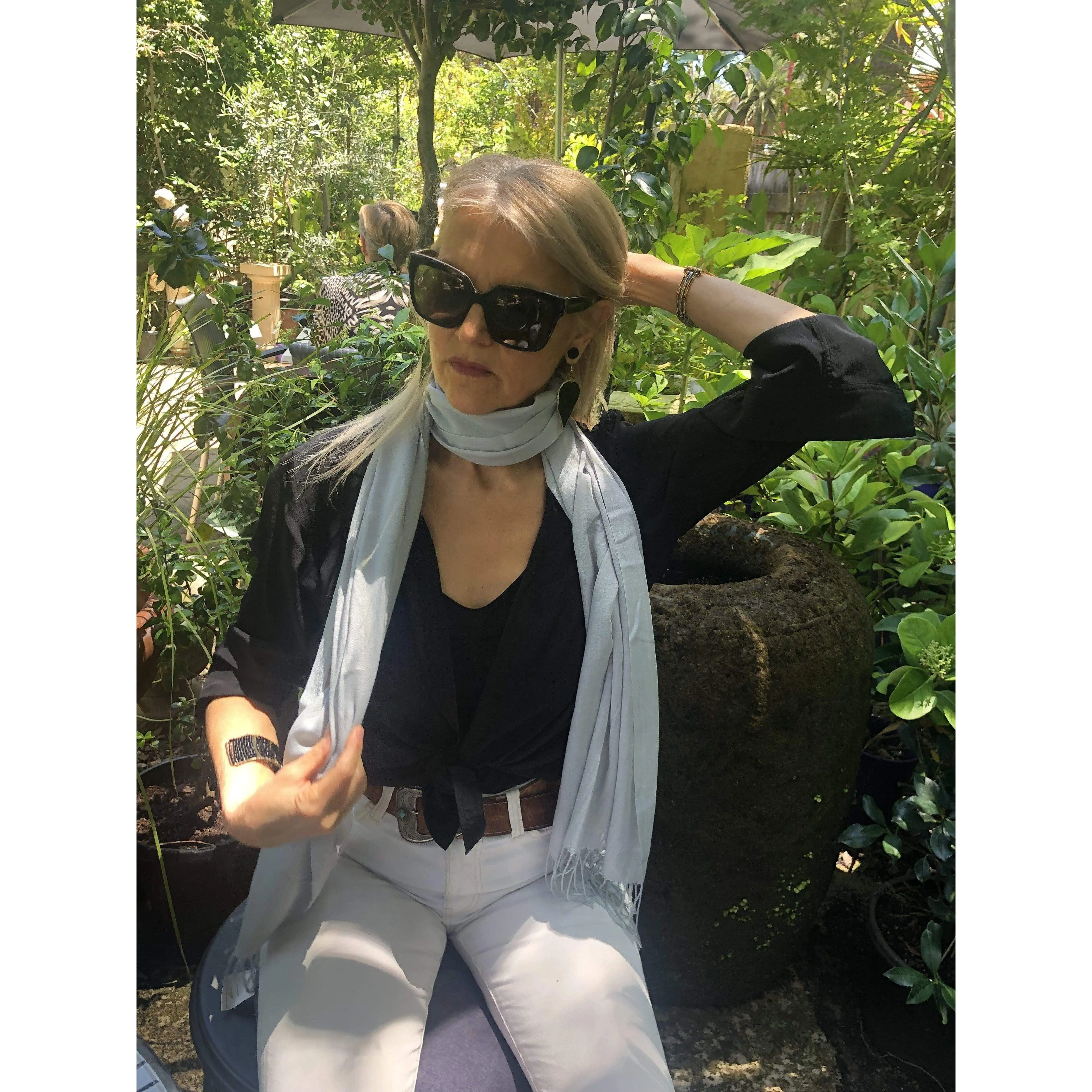 🕊Light Grey Pashmina Shawl - Lightweight