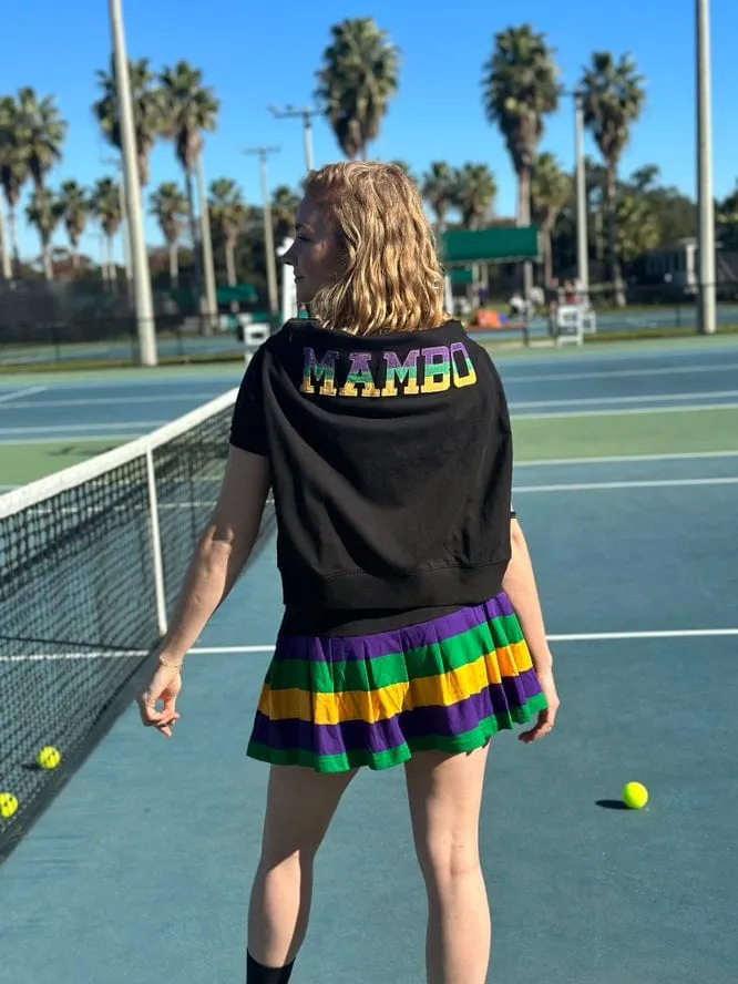 Mardi Gras Creations Pleated Adult Skort - Black