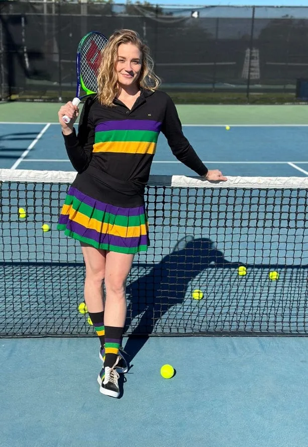 Mardi Gras Creations Pleated Adult Skort - Black
