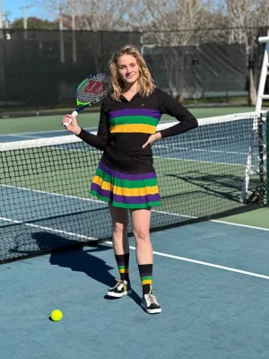 Mardi Gras Creations Pleated Adult Skort - Black