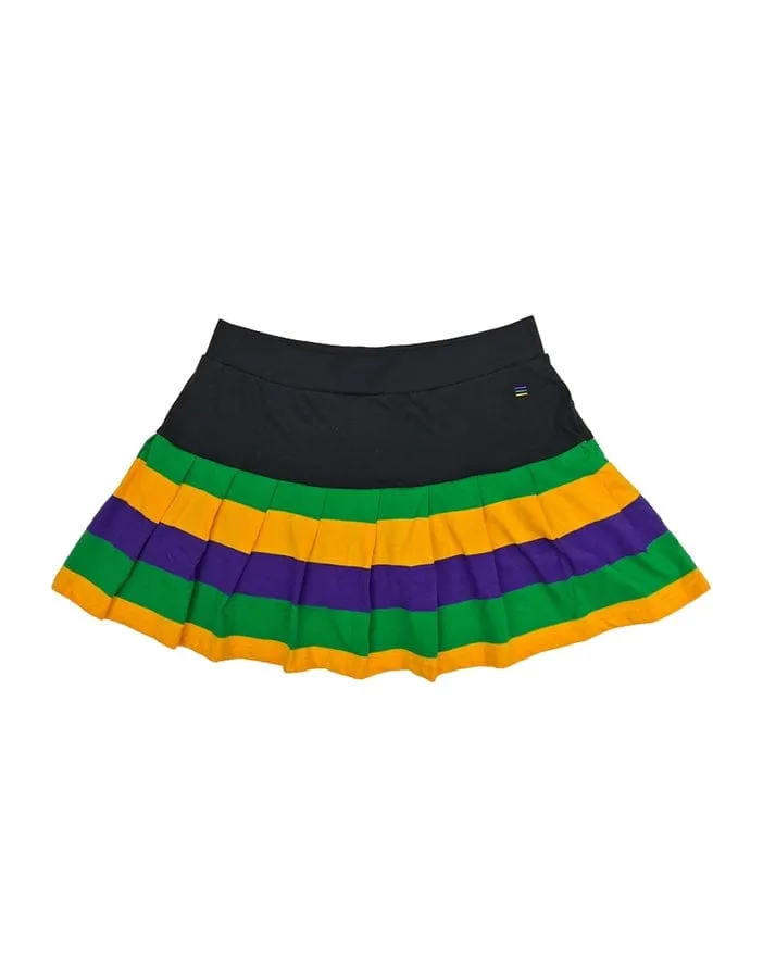 Mardi Gras Creations Pleated Adult Skort - Black