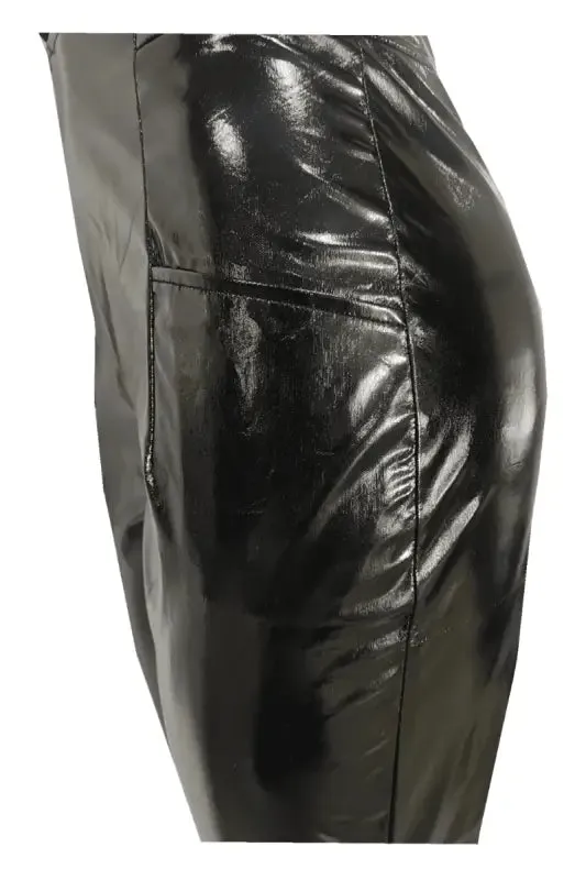 On The Side Lace-Up PU Leather Pant Set (S-2XL)