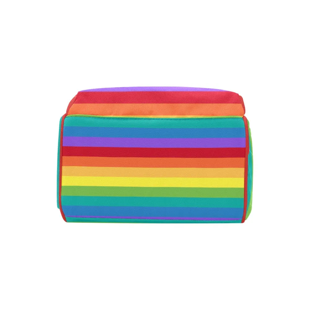 Rainbow Stripe Multi-Purpose Backpack and Diaper Bag
