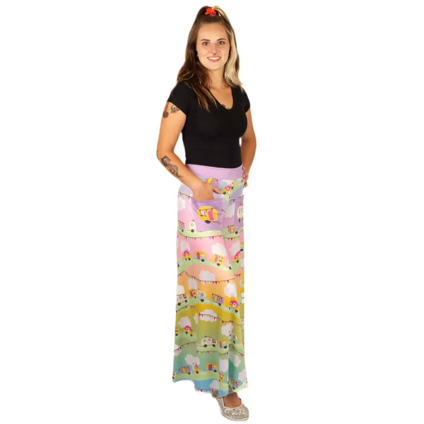 Road Trip Wide Leg Pants With Pockets