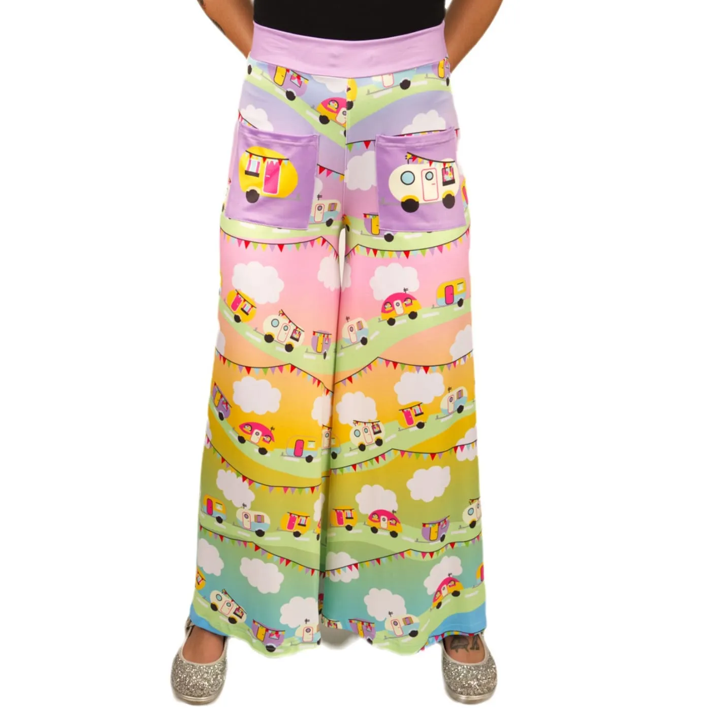 Road Trip Wide Leg Pants With Pockets