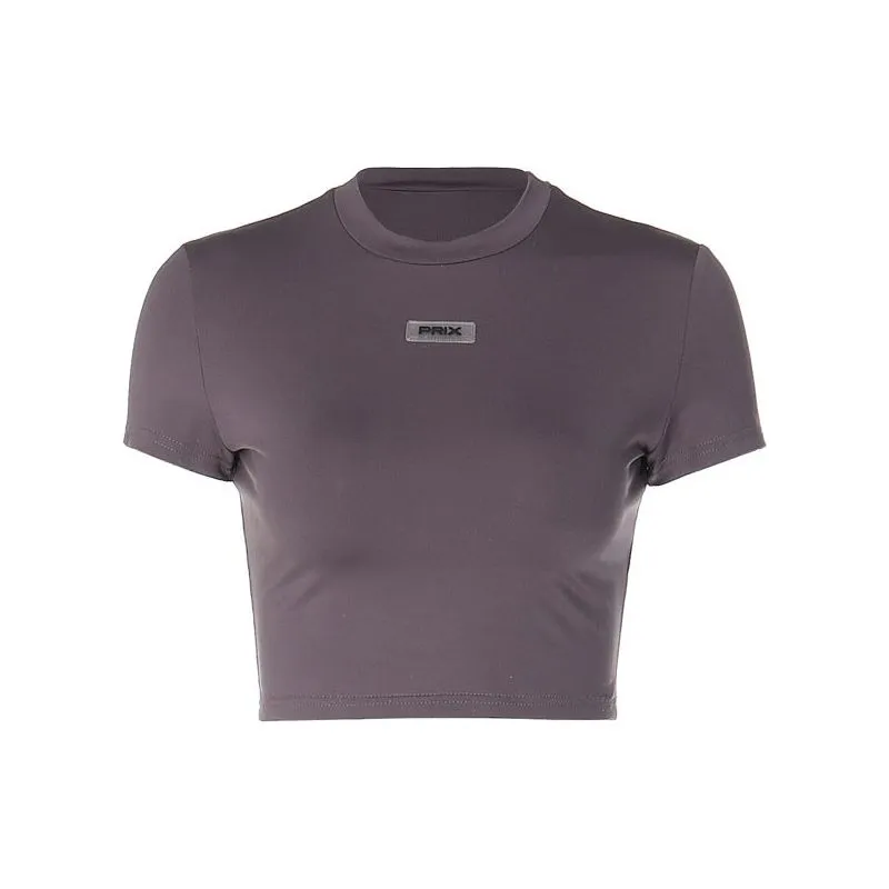 Street style trendy short fit T-shirt