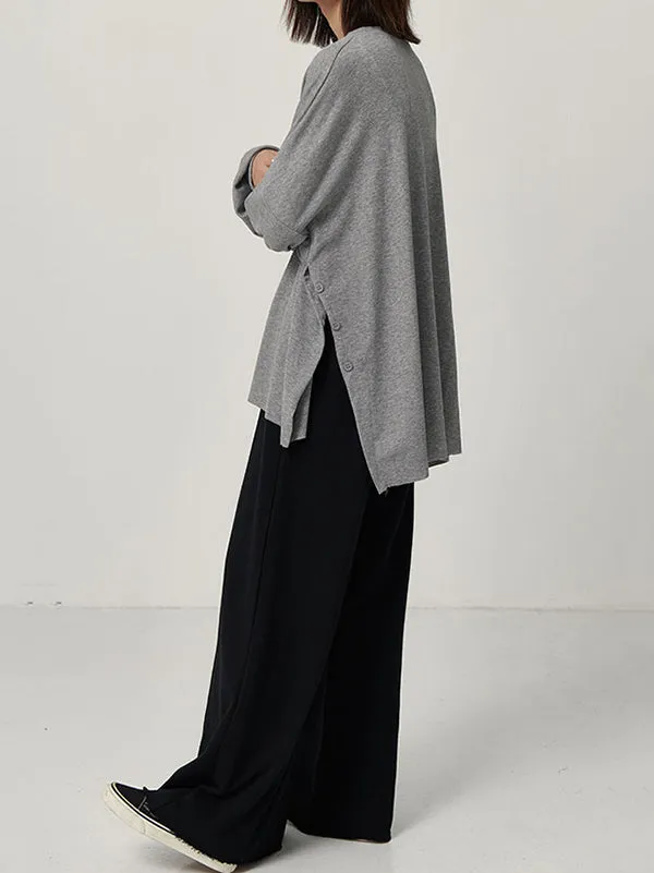 xakxx Casual Solid Column Wide Leg Pants