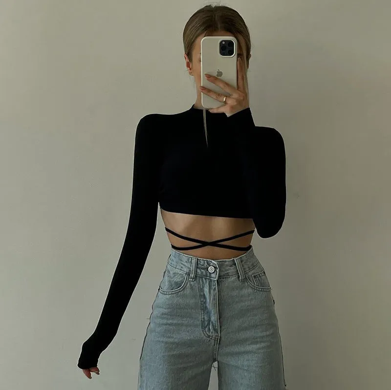 Zebra print backless top